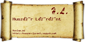 Huszár Lóránt névjegykártya