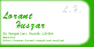 lorant huszar business card
