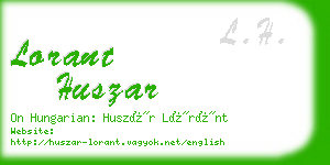 lorant huszar business card